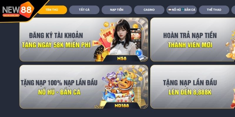 Khuyến mãi New88 cho thành viên mới